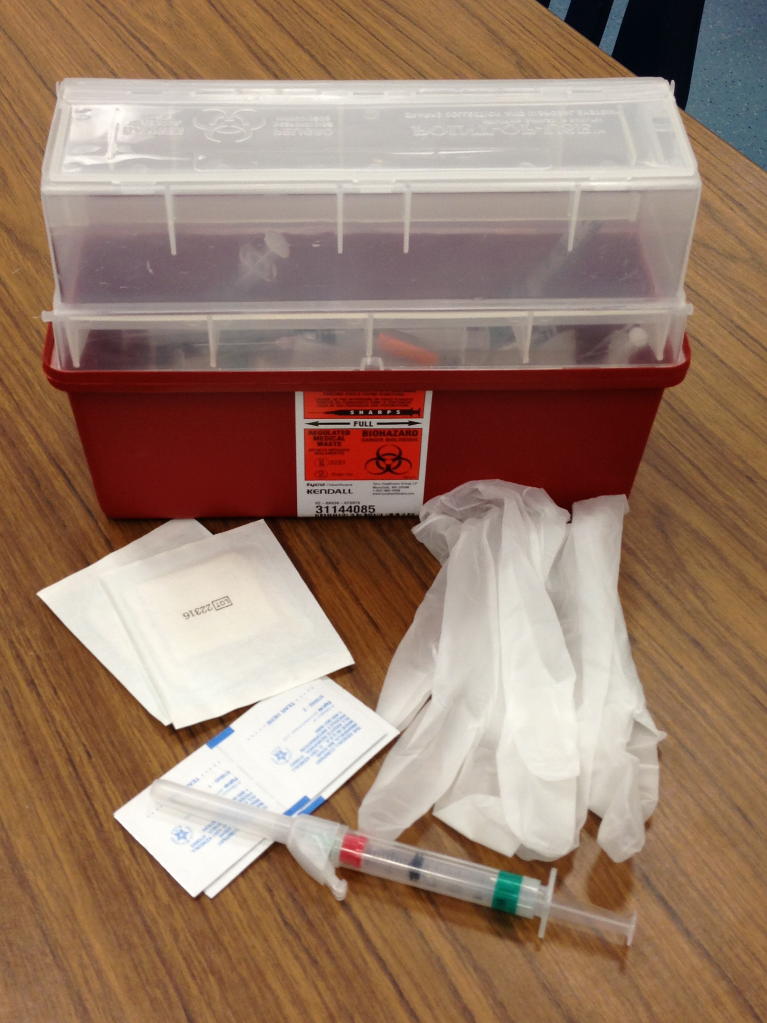 The are supplies used to prepare and administer intramuscular injections.